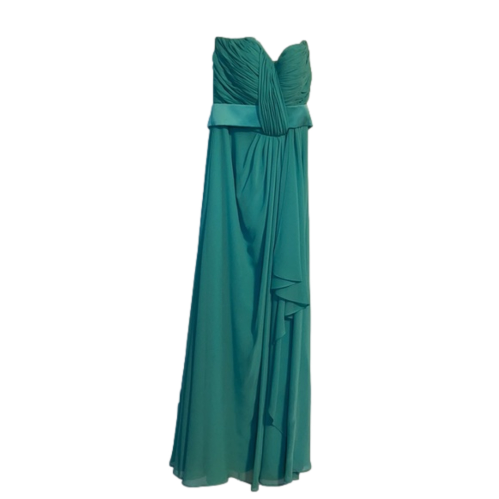 Pretty Maids strapless flowy maxi dress in mermaid green size 4